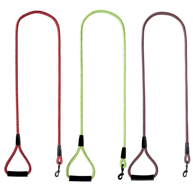 [Australia] - 11Z Reflective Mountain Climbing Rope Dog Leash 4 or 6 FT Long Sturdy Nylon Suitable for Small Medium Large Dogs Cat Lead Large Width 0.6", Length 6' Red 