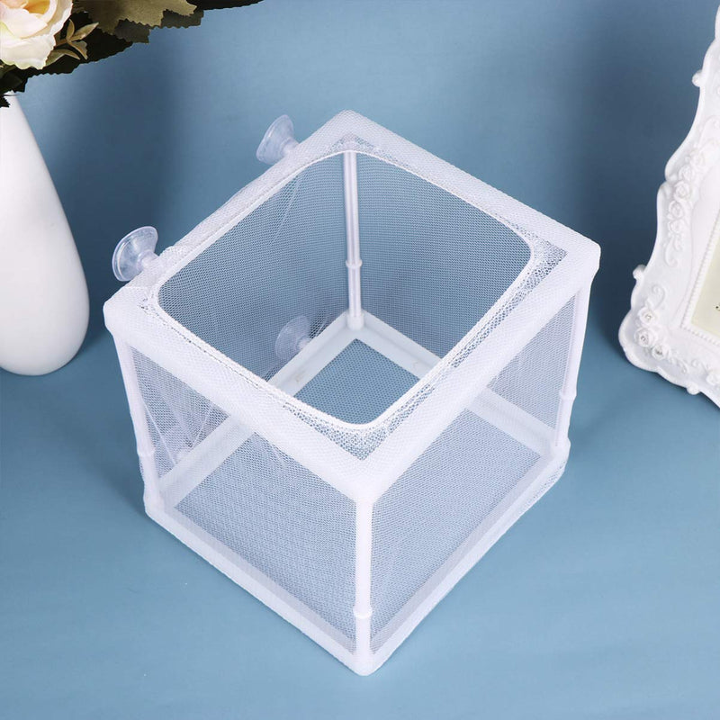 POPETPOP Aquarium Breeder Box - Fish Breeding Box Nylon Mesh Fish Fry Hatchery Breeder Box Floating Isolation Separation Net 2pack 15.7X14.2CM - PawsPlanet Australia