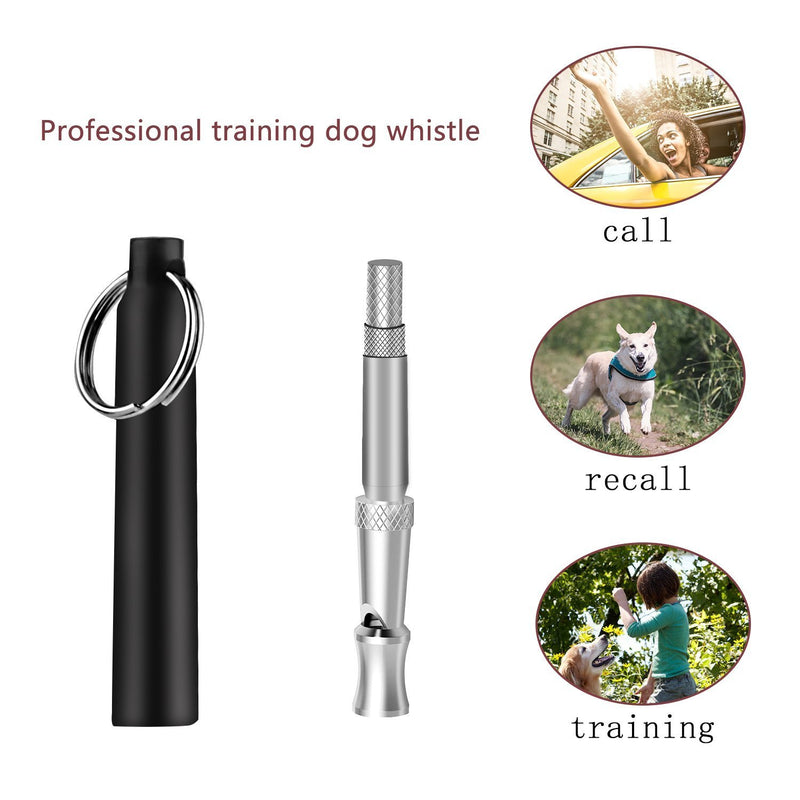 ZDCDEALS Dog Whistle, 2020 Upgrade Dog Whistle to Stop Barking Adjustable Pitch Ultrasonic Safety Stainless Steel Dog Training Whistle- Dog Whistles with Free Lanyards (4inch) - PawsPlanet Australia