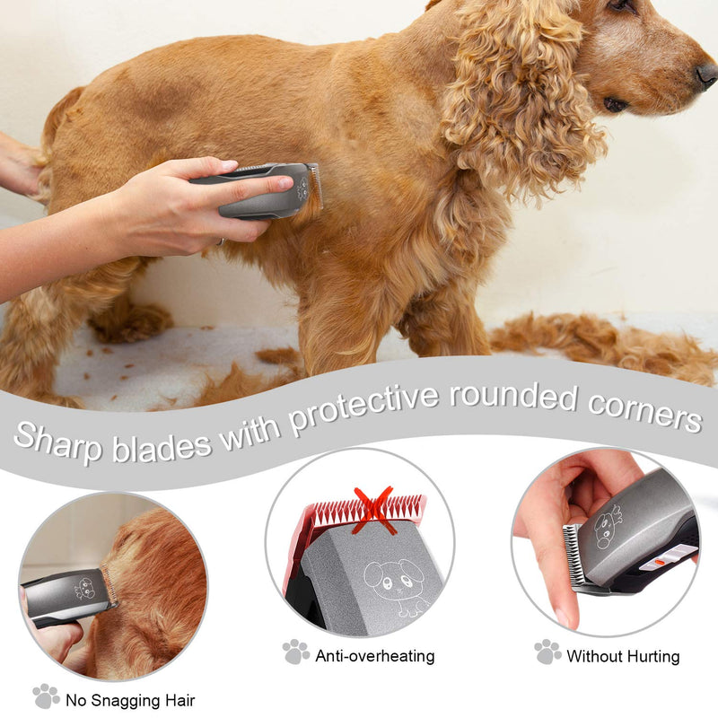 [Australia] - Hatteker Dog Shaver Clippers 36V High Power Dog Clipper for Thick Heavy Coats Low Noise Plug-in Pet Trimmer Pet Grooming Clippers for Dogs Cats 