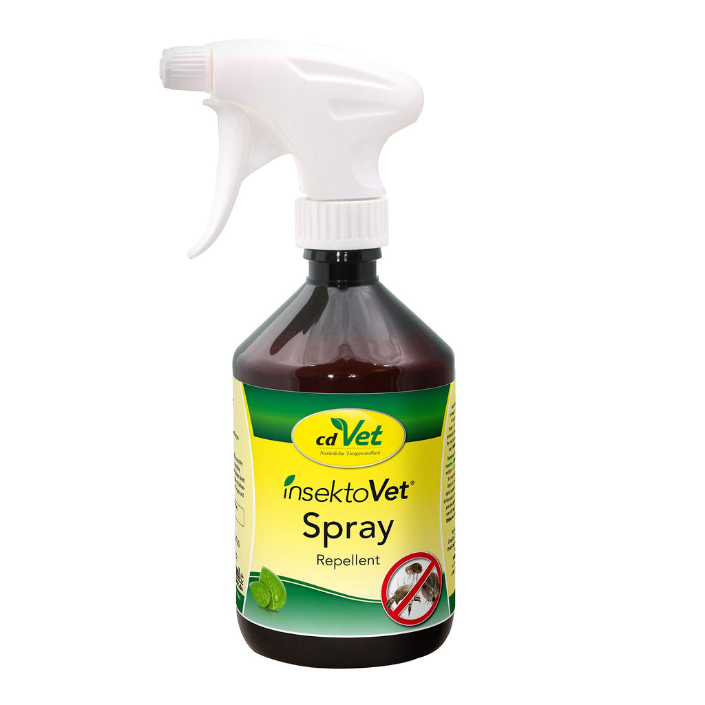 cdVet natural products insektoVet spray 500ml - dog - cat - protection against fleas, insects, flies, mites, hair lice and ticks - immediate protection for all vertebrates - prevents parasite infestation - - PawsPlanet Australia