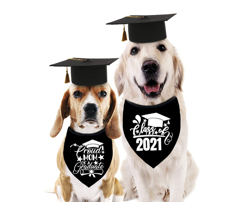 2 Pack Graduation Dog Cat Bandana, Proud of Mom Graduation Bandana for Small Medium Large Dogs Pets Puppies (Proud of Mom, Small) - PawsPlanet Australia