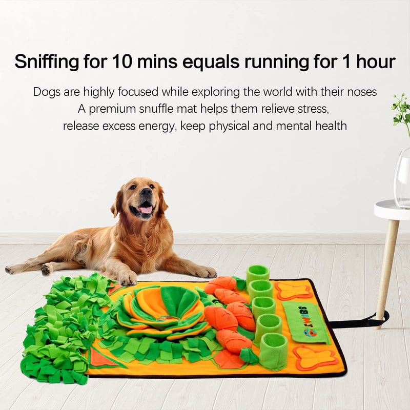 ZMUBB Pet Snuffle Mat for Dogs Sniff Mat Nosework Feeding Mat Slow Feeder Interactive Dog Puzzle Toys for Training and Stress Relief Encourages Natural Foraging Skills - PawsPlanet Australia