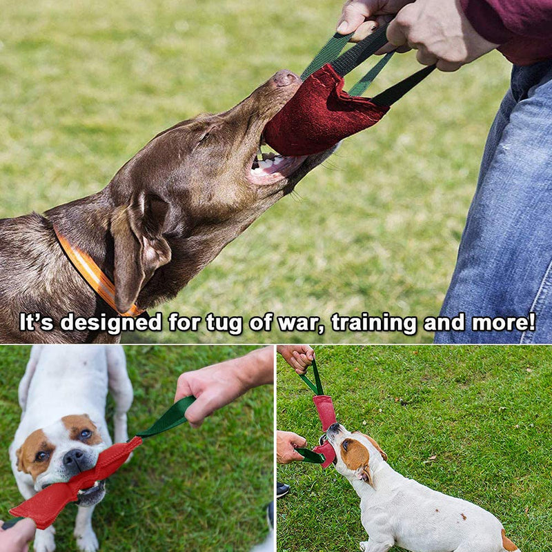 Dog Tug Toy, Dog Training Bite Pillow Tug of War Toy for Medium to Large Dogs Durable, Fire Hose Dog Tugger with Two Strong Handles, Interactive Dog Pull Toys Best for Tug of War Fetch Training - PawsPlanet Australia