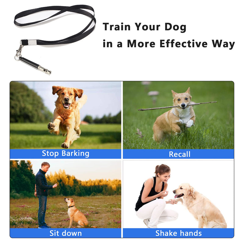 Dog Whistle for Recall, Pack-3 Dog Training Whistles to Stop Barking Dog Barking Deterrent Devices, Ultrasonic Copper Core with Lanyard Adjustable Frequencies and Frequency Lock - PawsPlanet Australia
