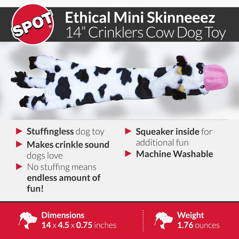 [Australia] - SPOT Skinneeez Crinklers | Stuffless Dog Toys with Squeaker For Small Dogs | Crinkle Toy For Small Puppies | By Ethical Pet Pack of 1 