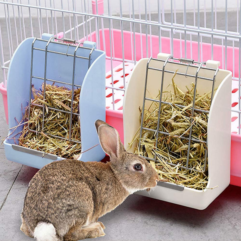 Rabbit Feeder Bunny Guinea Pig Hay Feeder,Hay Guinea Pig Hay Feeder,Chinchilla Plastic Food Bowl for Rabbit Guinea Pig Chinchilla and Other Small Animals Blue - PawsPlanet Australia