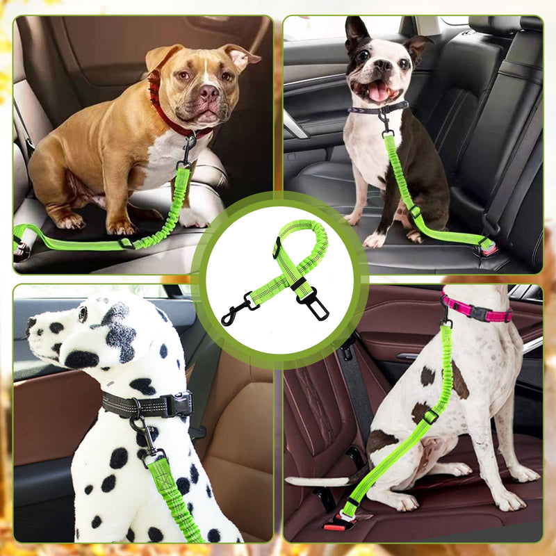 Dog seat belt, dog belt for car, adjustable, car dog seat belt, dog safety harness for car, green - PawsPlanet Australia