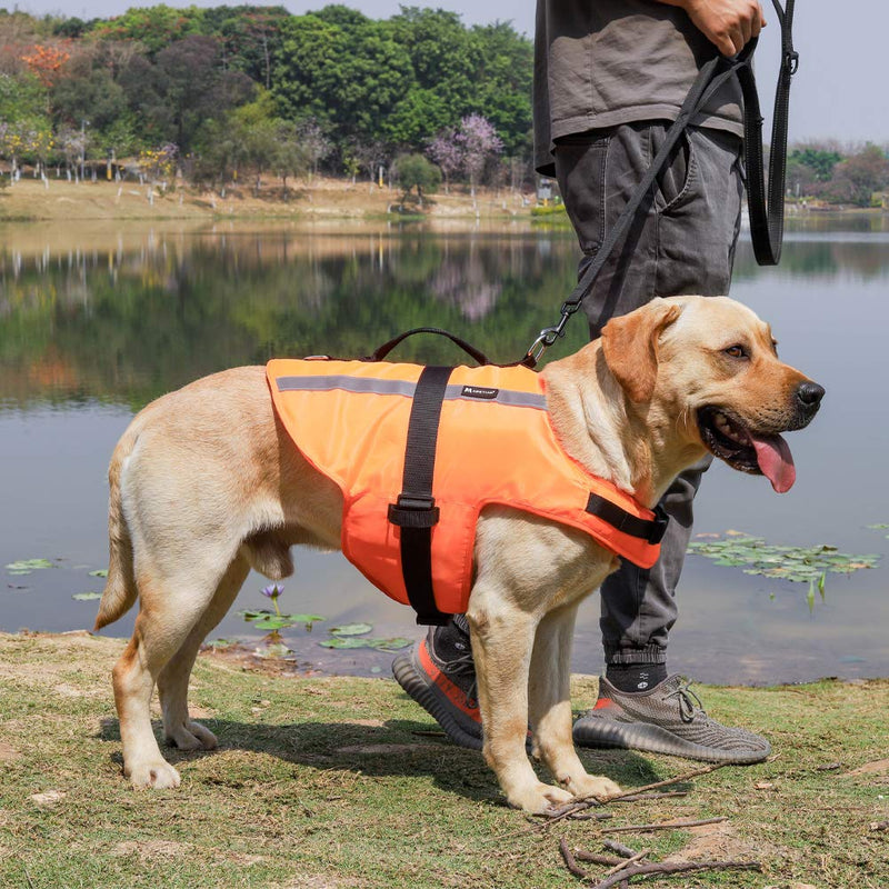 Apetian Dog Life Preserver Dog Life Jacket Dog Life Vest Dog Floatation Swimming Vest Orange 2021 X-Small - PawsPlanet Australia