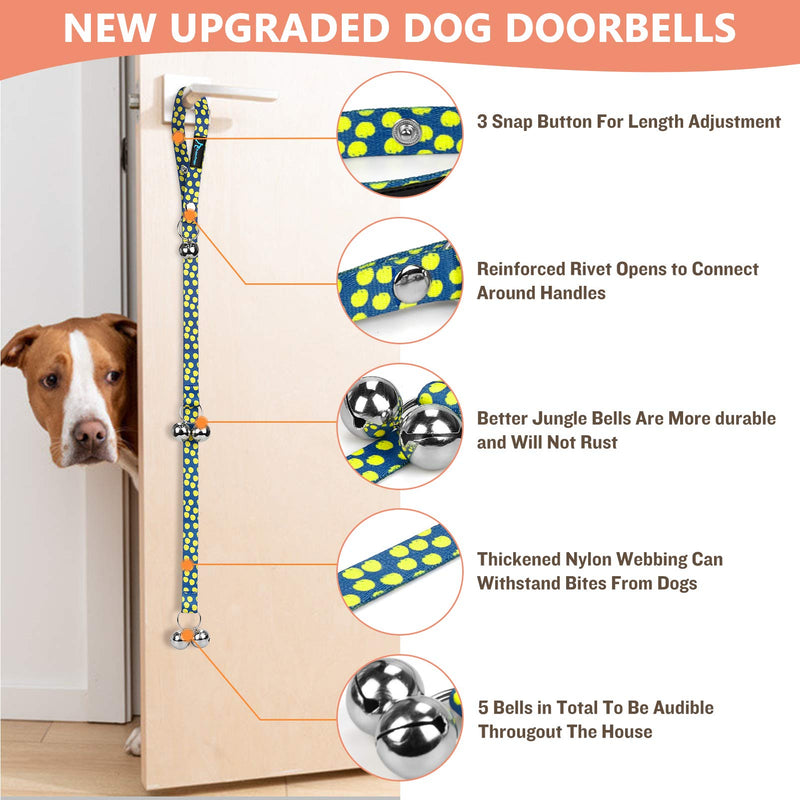 PuppyDoggy Dog Bells Adjustable Dog DoorBells for Potty Training House Training Premium Quality Door Bell for Dogs and Cats & Free Holiday Bells Christmas Halloween 1 Pack Black - PawsPlanet Australia
