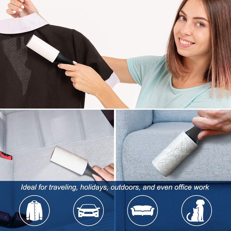 ARVO Lint Roller, Lint Remover, 90 Sheets per Roll, 1 Handle with 1 Roll, Removes Dust,Dirt, Dandruff, Pet Hair from Clothes, Furniture and Carpet (90 Total sheets) Pack of 1 Roll / 1 Handle - PawsPlanet Australia