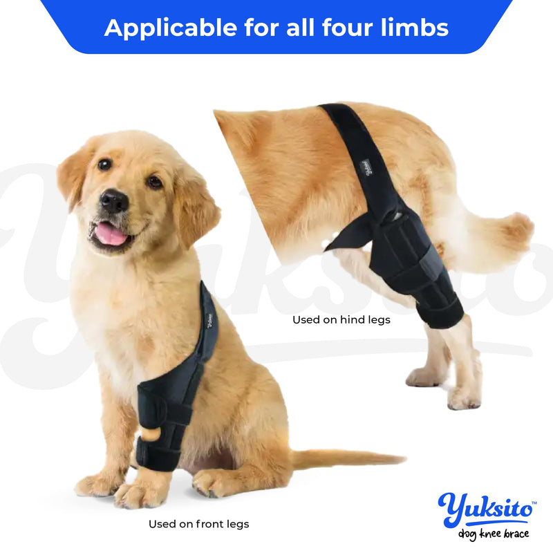 Yuksito Dog Knee Brace for Torn ACL Hind Leg, Dog Knee Brace for luxating patella, Dog Arthritis Brace, Dog Leg Brace Maintains Joint Warmth and Stability, Alleviates Pain Reduces Inflammation (Large) Large - PawsPlanet Australia