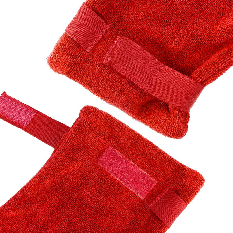 YANGWX Dog Drying Mitts, Drying Dog Towel Glove Microfiber Material Absorb Moisture and Dry Pet Quickly, Dog Drying Glove Towel for Drying Dog or Cat Fur After Bath- Pack of 2-Red Red - PawsPlanet Australia