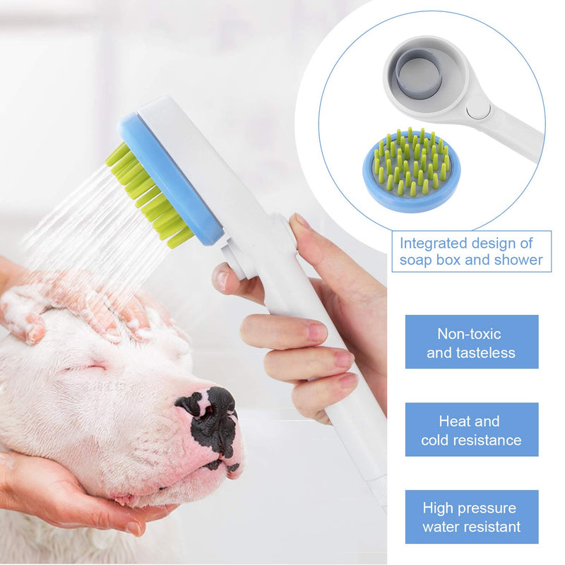 Color Dog Shower Sprayer, Pet Bathing and Scrubber Tool, Dog Massage Brush with 2M Extension Hose and Universal Joint, Grooming Tool - PawsPlanet Australia