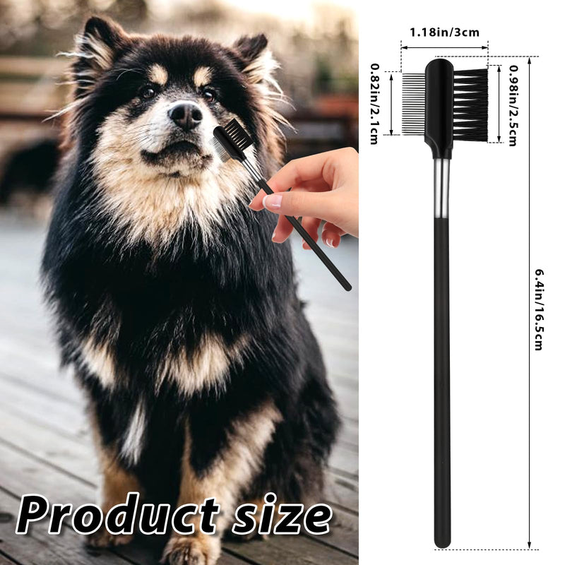 Bremorou Tear Stain Removal Comb, Pack of 3 Flea Comb Dog Tear Stain Remover Comb Flea Comb for Cats Double-Sided Dog Eye Comb for Pet Cats Dogs for Removing Crust and Mucus - PawsPlanet Australia