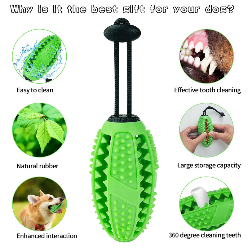 Chew Toy, Dog Chew Toy for Average Chewers, Tough Dog Dental Chew Toy, Indestructible Dog Toy for Small Dogs, Food Grade Puppy Pet Toy (Green) Green - PawsPlanet Australia