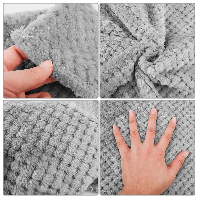 Small Blanket Fuzzy Flannel Washable Soft Warm Pet Bed Cover Blanket for Small Dog Cats Puppy(45x65cm,Gray) Gray - PawsPlanet Australia
