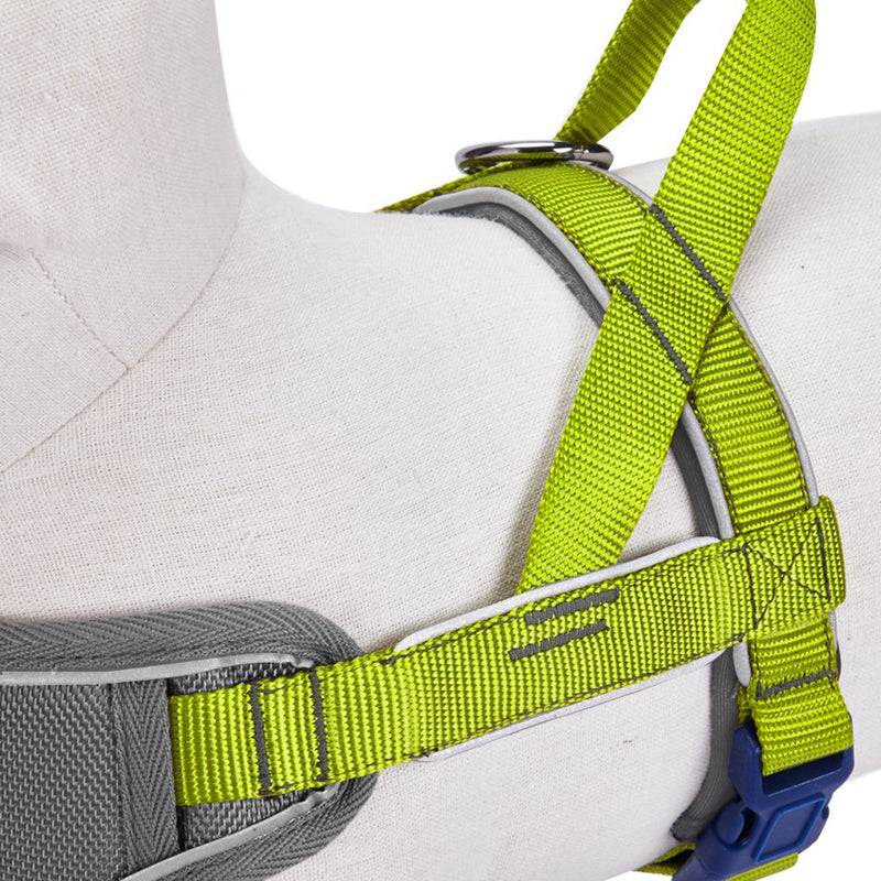 [Australia] - Blueberry Pet 8 Colors Soft & Comfortable 3M Reflective Strips Nylon Neoprene Padded Training Dog Harness (24.5" - 29.5") Chest Girth Citrus Lime 