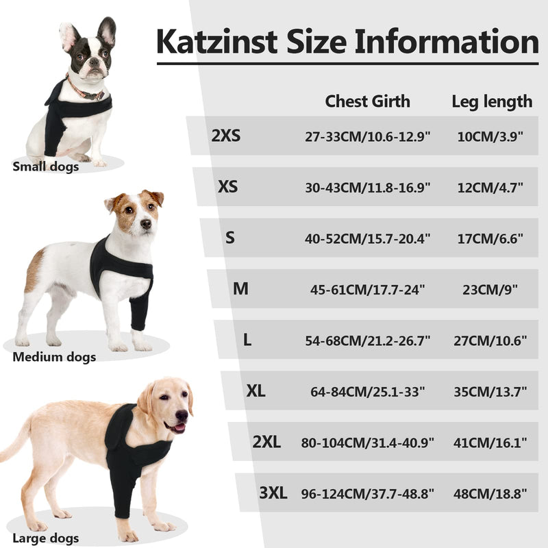 Recovery Sleeve Dog, Elbow Pads for Dogs, Elbow Bandage Protector, Dog Surgery Recovery Sleeves Front Right Left Leg for Hot Spots, Wounds, Bandages, Anti Licking for Dogs, Black XS - PawsPlanet Australia