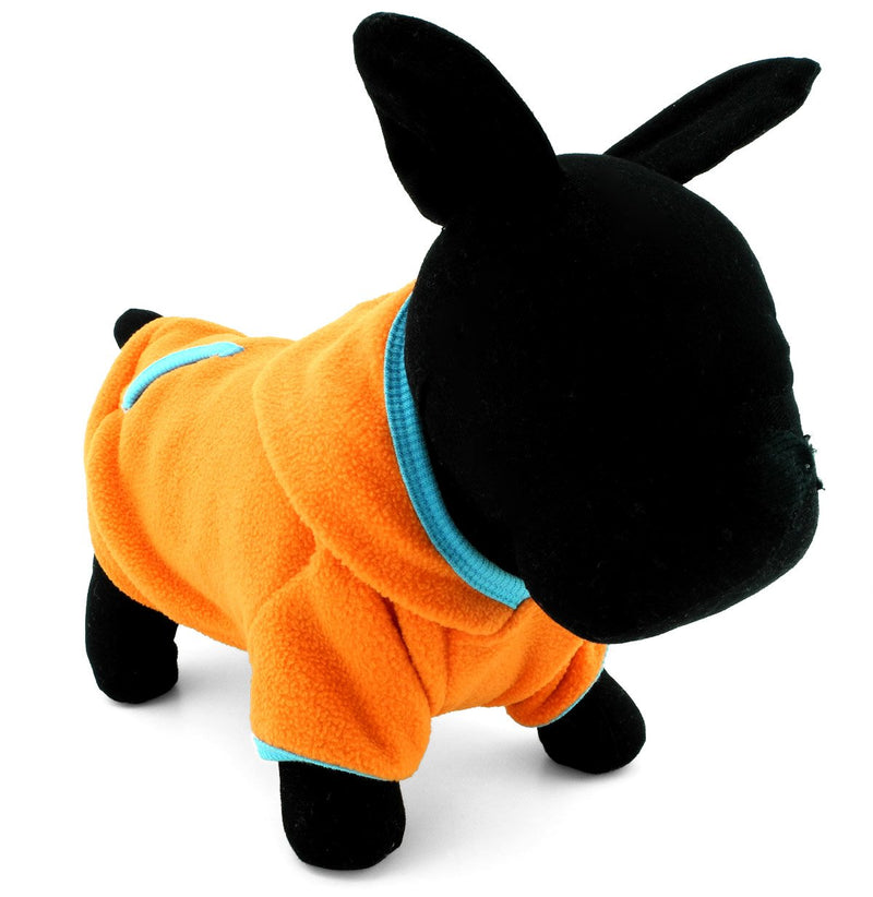 [Australia] - SMALLLEE_Lucky_Store Pet Clothes for Small Dog Cat Blank Fleece Coat Hoodie Jumper Sport Style Orange M 