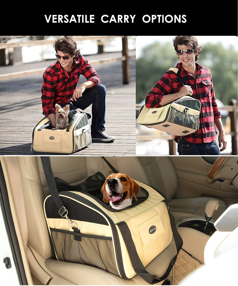 IRME ZOE Pet Dog Car Booster Seat Carrier for Dog Cat Puppy Small Animal Travel Cage Within 20 lbs with Waterproof & Nonslip, Perfect for Cars, Trucks and SUVs - PawsPlanet Australia