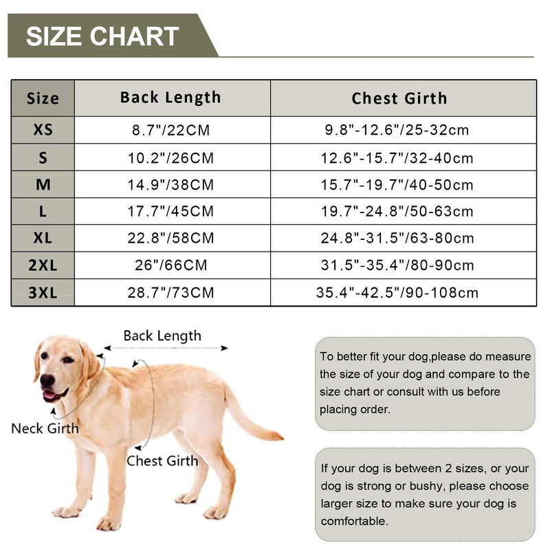 [Australia] - Kuoser Canvas Cold Weather Dog Coat for Winter, Reflective Dog Warm Fleece Jacket Water Repellent Windproof Dog Vest for Small Medium Large Dogs with Zipper Leash Hole XS-3XL XS(Chest:9.8-12.6",Back:8.7") Army Green 