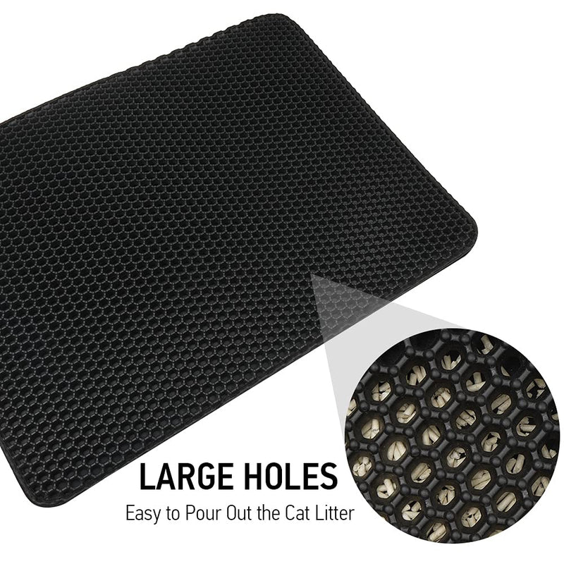 UWJXU Cat Litter Mat Cat Litter Mat, Urine and Water Proof Material, Scatter Control, Easier to Clean,Washable 18*24" - PawsPlanet Australia