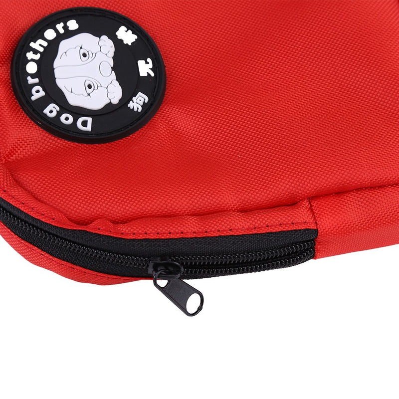 [Australia] - Filfeel Pet Backpack Leash, Small Dog Snack Storage Bag Harness with Lead Red L 