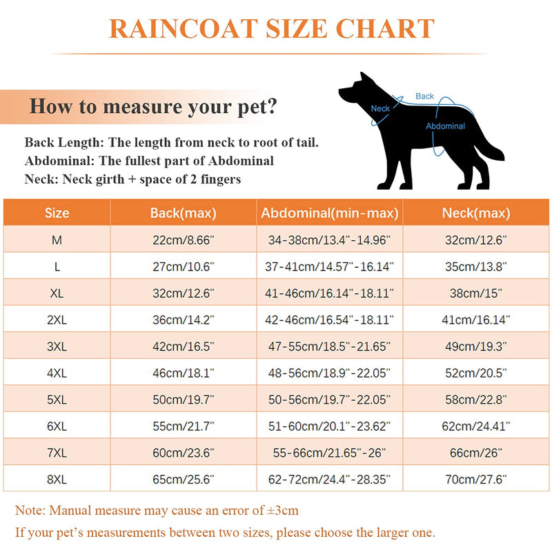 Dog Raincoat Pet Waterproof Jacket with Hood & Collar Hole Transparent brim,Ultra-Light Breathable Adjustable Dog Hooded Rain Jacket for Small Medium Large Dog M - PawsPlanet Australia