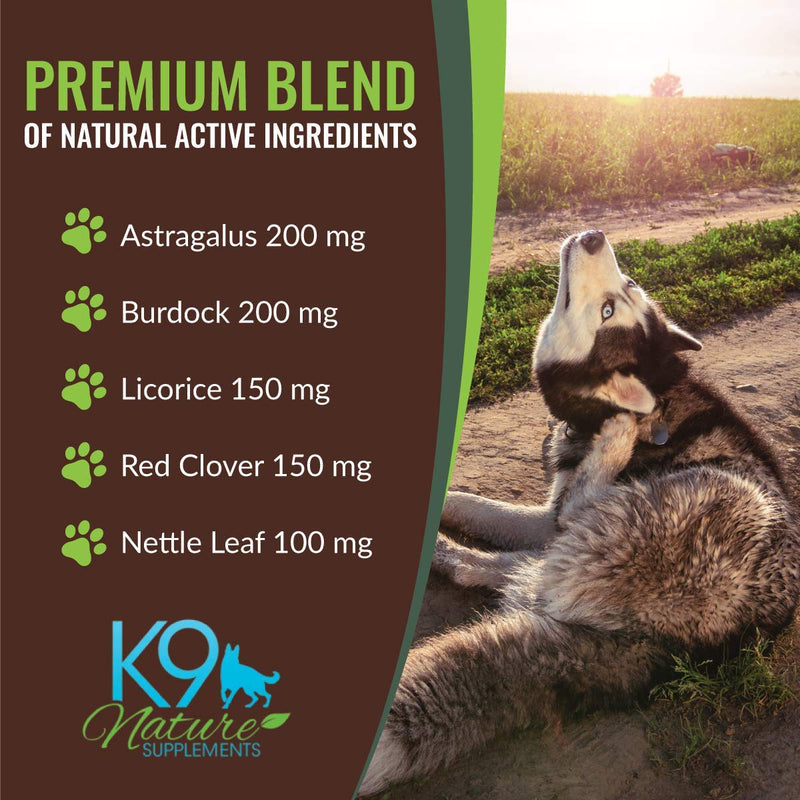 K9 Nature Supplements: All-Clear - Allergy Supplement for Dogs - 45 Chews - Soothing Herbal Formula with Natural Ingredients - Support for Pet’s Seasonal Allergies & Itching - for All Breeds - PawsPlanet Australia
