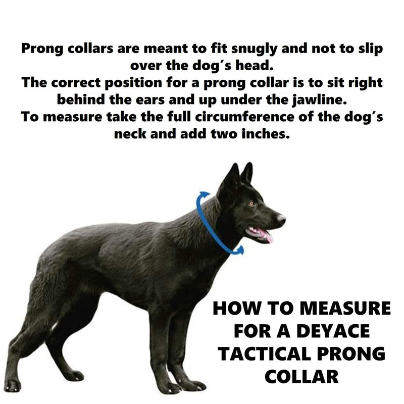 DEYACE Prong Collar for Dogs, Tactical Buckle Dog Pinch Collar, Choker Collar for Small Medium Large Dogs (S / Neck Girth 11.2"-14.5", Black) S / Neck Girth 11.2"-14.5" - PawsPlanet Australia