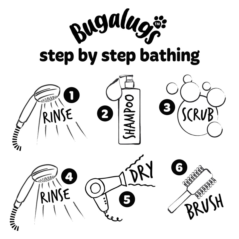 BUGALUGS Dog Shampoo All in 1 shampoo & conditioner dog grooming products for smelly dogs with fragrance, best vegan pet puppy shampoo, professional groom (1 Litre) 1 Litre - PawsPlanet Australia