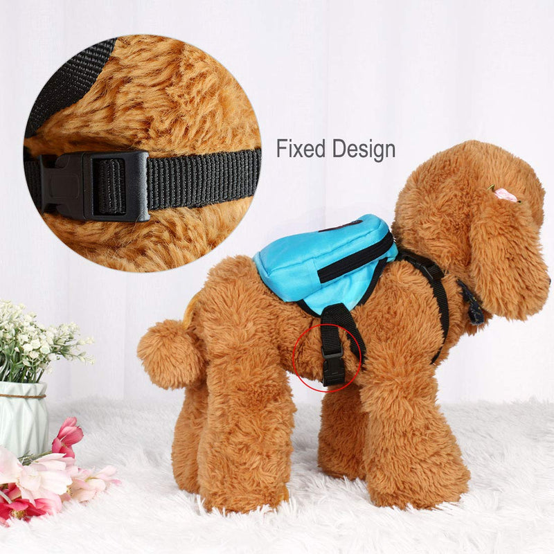 [Australia] - uxcell Dog Backpack Adjustable Straps Puppy Pet Carrier Holder Bag with Leash Rope for Outdoor Travel Hiking Camping Blue S 