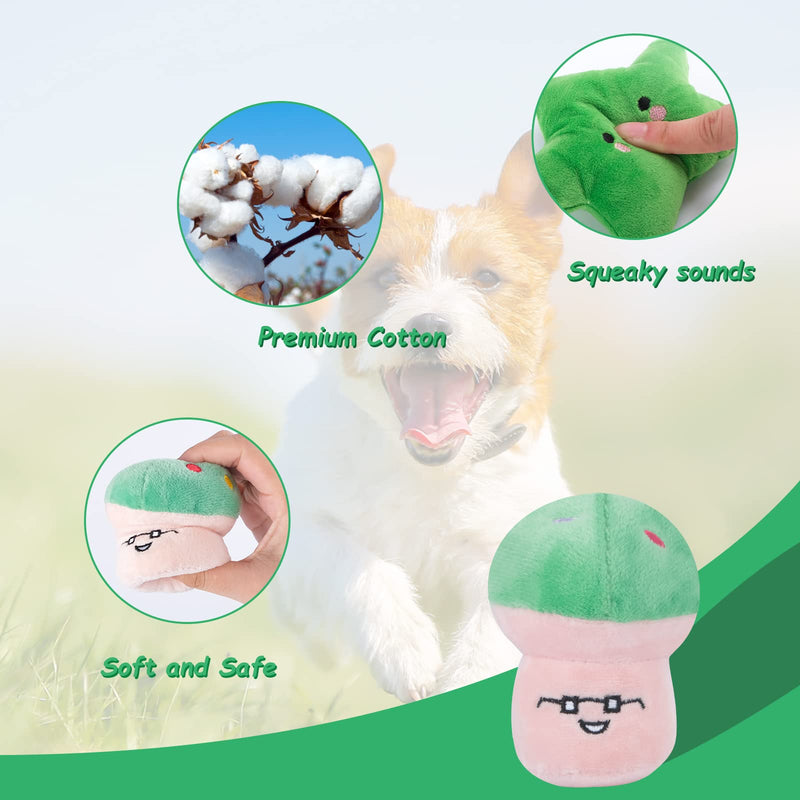 MINISOISO Pack of 15 Plush Dog Toys - Cute Squeaky Dog Toys - Durable, Safe Plush Toys for Dogs - Dog Toys for Puppies, Small, Medium Dogs - Made of Natural Cotton - PawsPlanet Australia