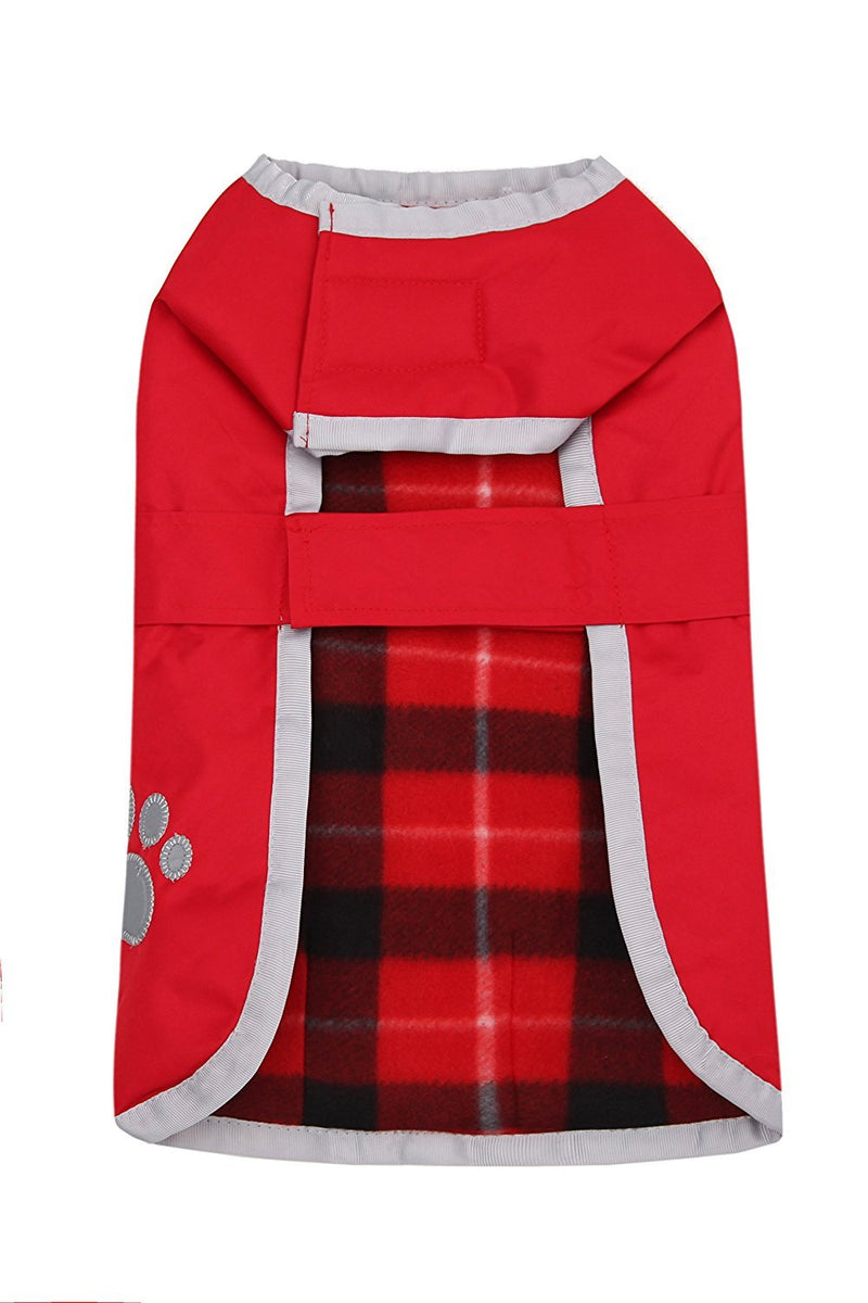 Vivi Bear dog coat dog sweater With reflective raincoat design is easy to adjust Winter vest Suitable for puppies, medium dogs and large dogs S Red - PawsPlanet Australia