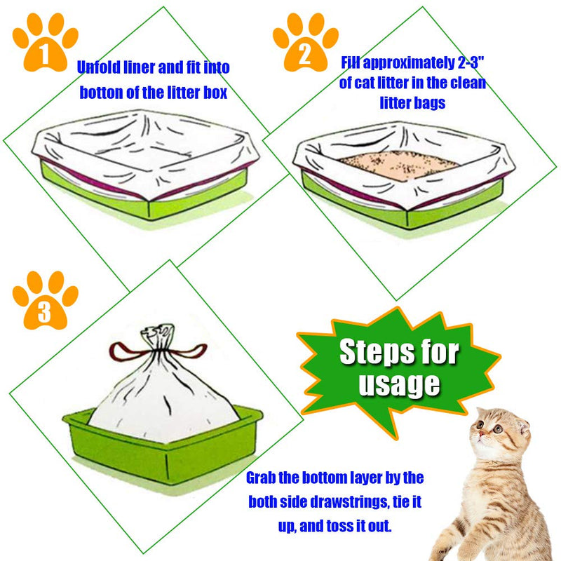 [Australia] - None/Brand Bags for Cat Litter Box,7 Pack Pets Litter Liners, Durable with Drawstring | Easy Clean Up | Thicken Pet Cat Litter Pan Liners(37" Lx 18" W) ¡­ 