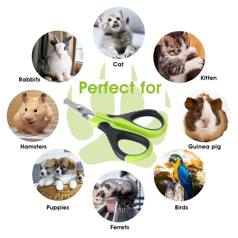 TIESOME Pet Nail Clippers, Professional Pet Trimmer with Guard Bar and Safety Lock Dog Claw Trimmer for Dogs and Cats Paw Care (Green+Black) - PawsPlanet Australia