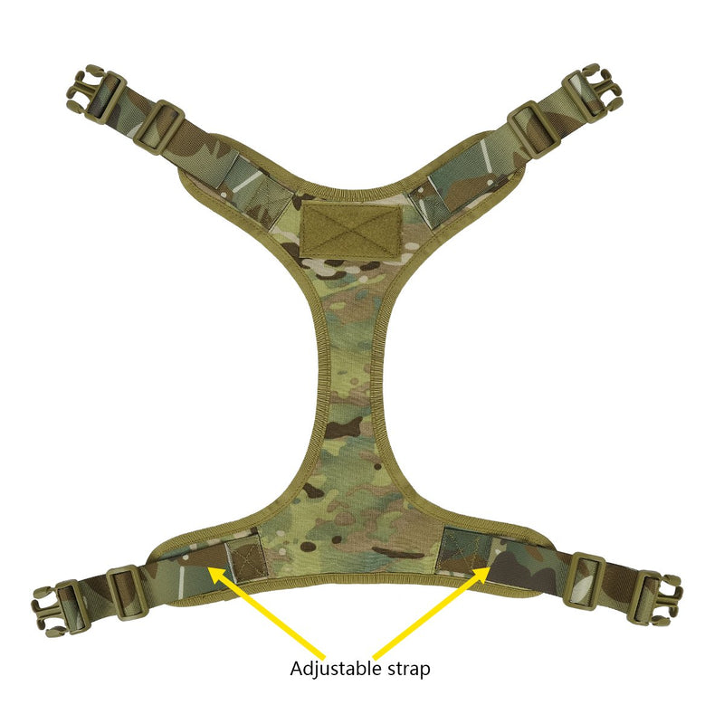 Shidan Service Dog Vest Harness, Tactical Patrol K9 Dog Molle Harness with Handles and Reflective Service Dog Patch L Camo - PawsPlanet Australia