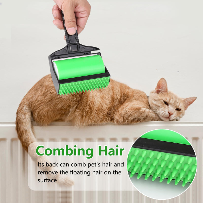 Cyiecw Washable Stick It Roller, Reusable Lint Roller, Sticky Roll Animal Hair Remover, Cat Hair Remover with 2 Lint Balls, Lint Roller for Animal Hair, Car Seats, Carpets, Clothing - PawsPlanet Australia