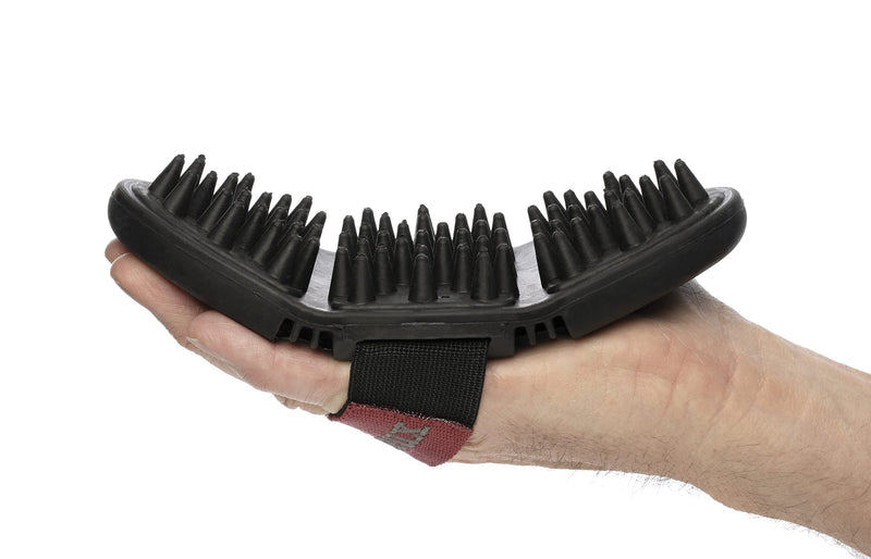 LeMieux Flexi Massage Comb for Horses - Black - Soft Rubber - Ergonomic Shape - One Size - PawsPlanet Australia