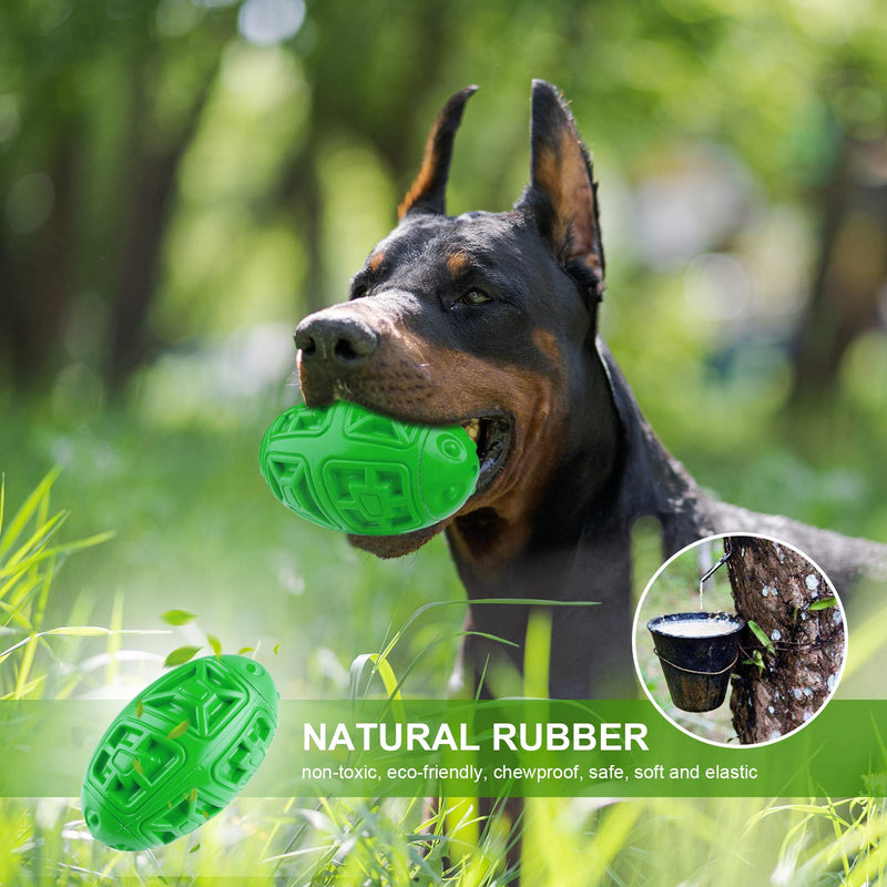 Jemesx Dog Squeaky Toy for Large Breed, Durable Dog Chew Toys Almost Indestructible for Extreme Dog, Tough Squeaking Dog Toys Rubber Ball Outdoor Dog Toys for Medium and Large Dog Best Dog Gift Green - PawsPlanet Australia