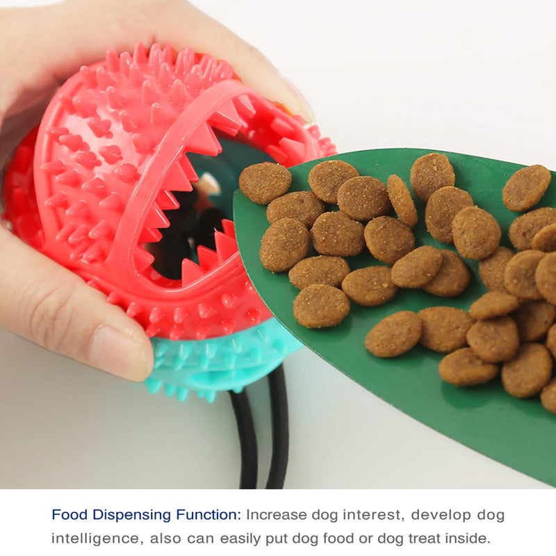 Suction Cup Dog Toy,Dog Chew Toy,Self-Play tug-of-war Interactive Ball,Clean Teeth,Molars,Squeaky Toy Balls and Food Distribution Function - PawsPlanet Australia