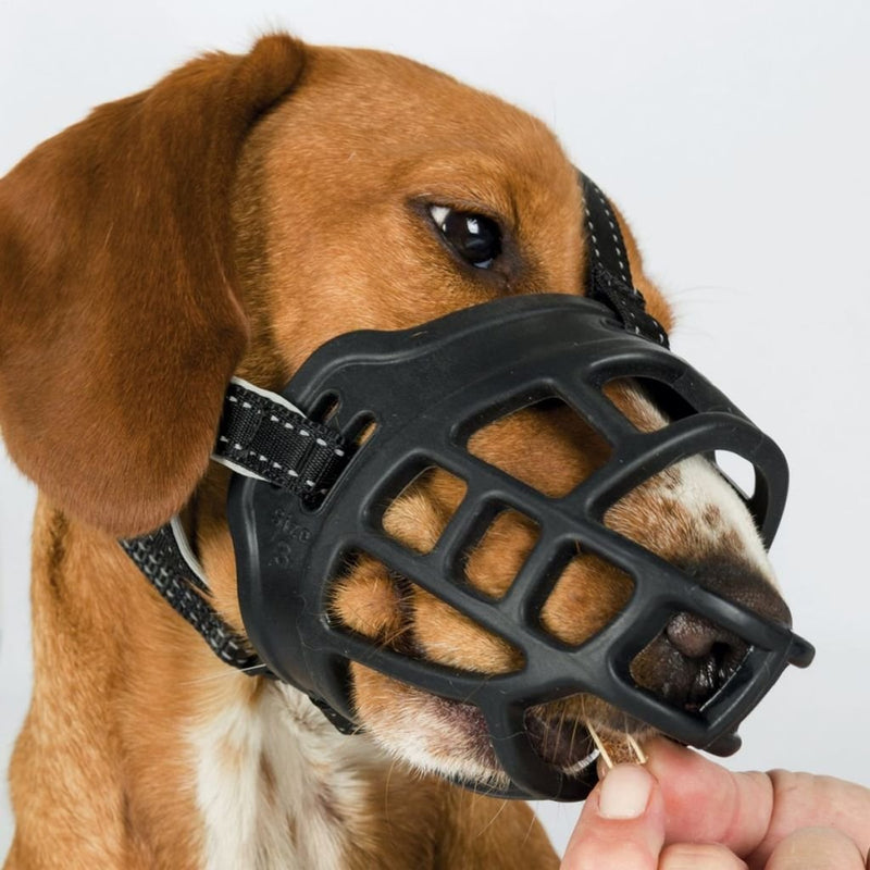 TRIXIE Muzzle for Dog - Size L-XL- Black Black Large - X-Large - PawsPlanet Australia