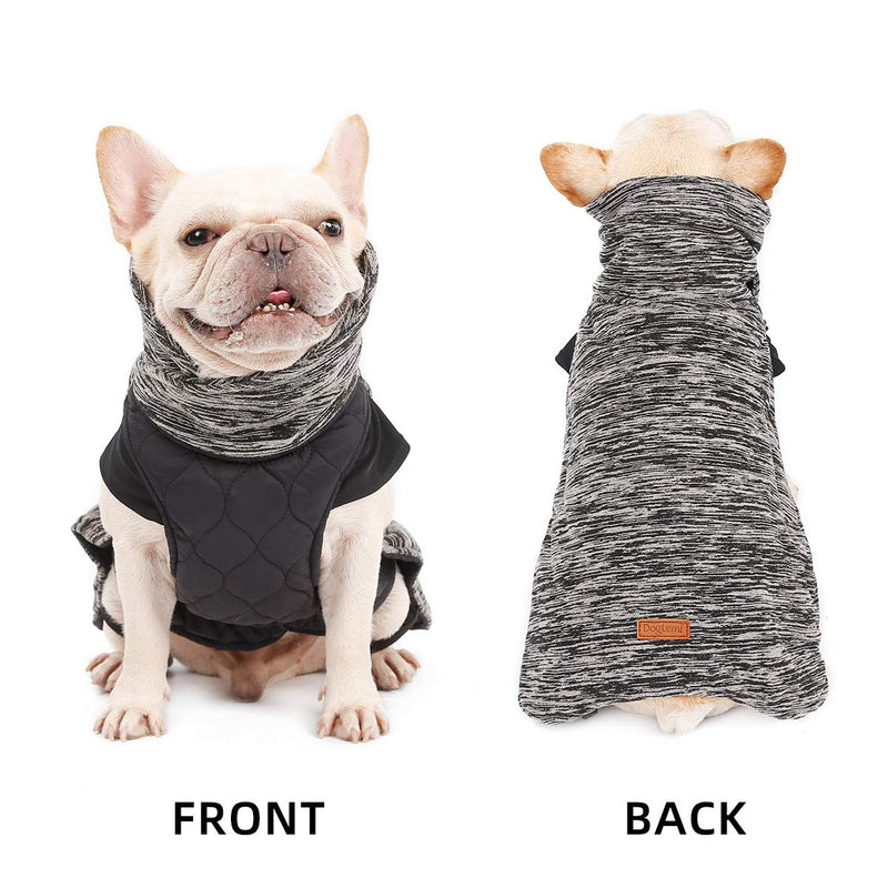 Komate Dog Winter Warm Coat Pet Windproof Jackets for Cold Autumn and Winter Reversible Puppy Clothes for Small Medium Large dogs with 7 sizes from XS to 3XL (M (Chest 50-58cm), Gray) M (Chest 50-58cm) - PawsPlanet Australia