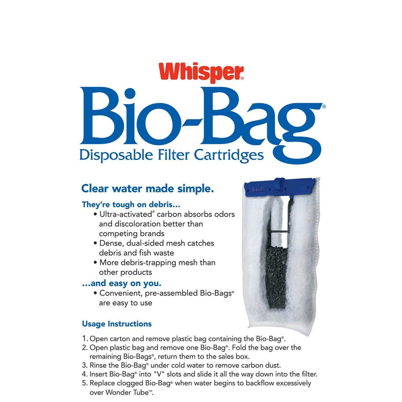 [Australia] - Tetra Whisper Assembled Bio-bag Filter Cartridges, Large, 6-Count 