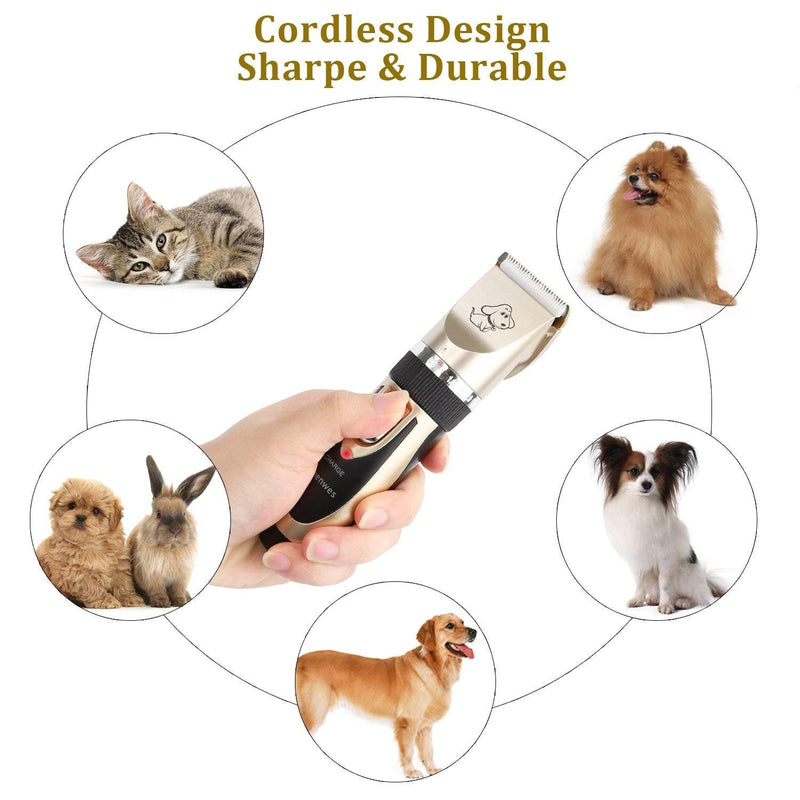 Ceenwes dog clipper quiet rechargeable pet hair clipper - PawsPlanet Australia