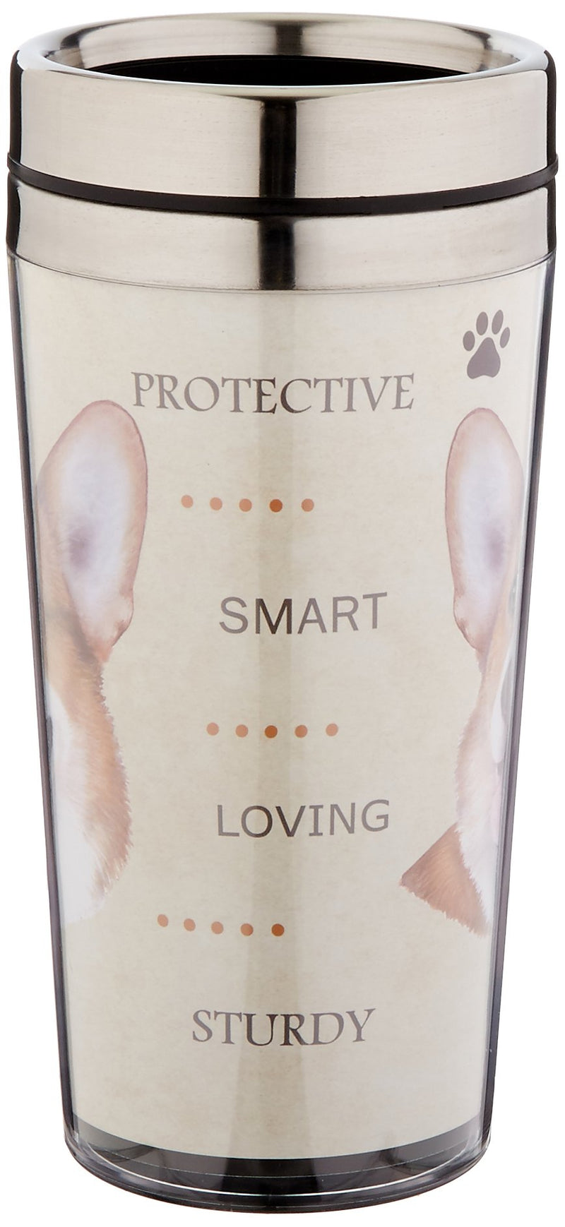 [Australia] - E&S Pets Stainless Steel Welsh Corgi Tumbler, 16 oz 