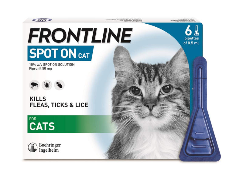 FRONTLINE Spot On Flea & Tick Treatment for Cats - 6 Pipettes & Spot On Flea & Tick Treatment for Medium Dogs (10-20 kg) - 3 Pipettes - PawsPlanet Australia