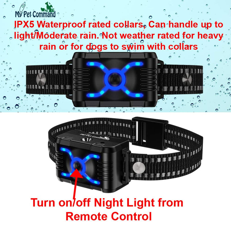 [Australia] - My Pet Command 2600 FT Range (0.5 Mile) 4-1 Citronella Dog Training Collar with Remote, Spray,Vibrate,Tone and Night Light Functions Safe, Humane, No Shock Waterproof Rechargeable Add up to 3 Collars 1 Collar Kit with Remote 