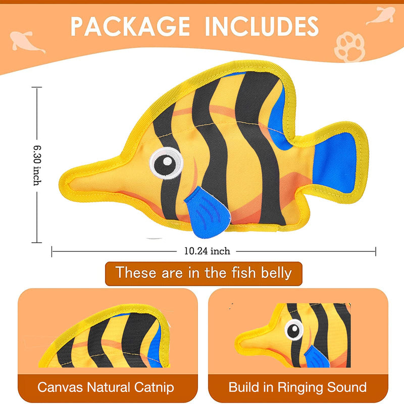 2021 Newest Fish Toys for Cats, Catnip Airbag Cat Toys with Ringing Interactive for Indoor Cat Kitten Chew Toys, Playing Teeth Grinding Pillow Toys - PawsPlanet Australia